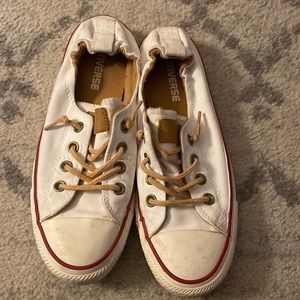 Women’s White CONVERSE Shoes Size 8 Chuck Taylor SHORELINE